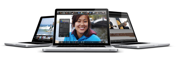 MacBook Pro: nibody-Aluminiumgehäuse, langlebigere Batterie, brillantes Display mit LED-Hintergrundbeleuchtung. 